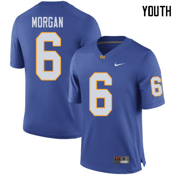 Youth #6 John Morgan Pittsburgh Panthers College Football Jerseys Sale-Royal